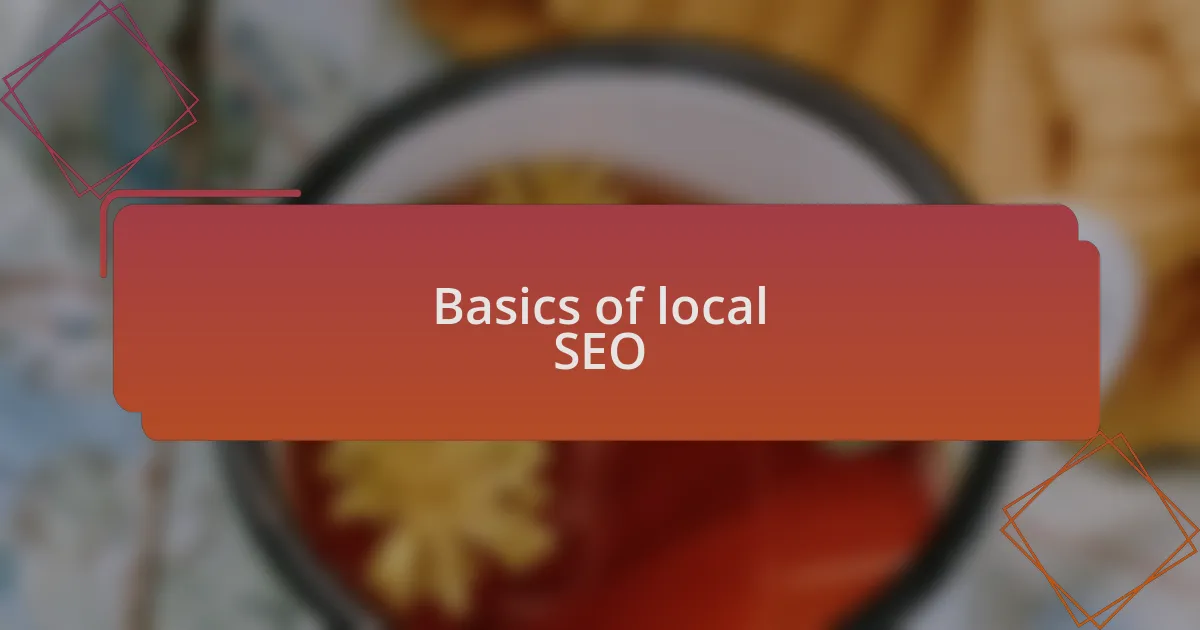 Basics of local SEO