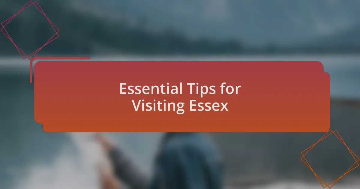 Essential Tips for Visiting Essex