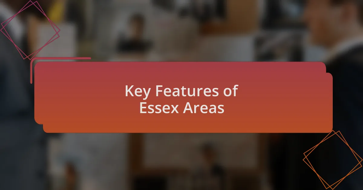 Key Features of Essex Areas